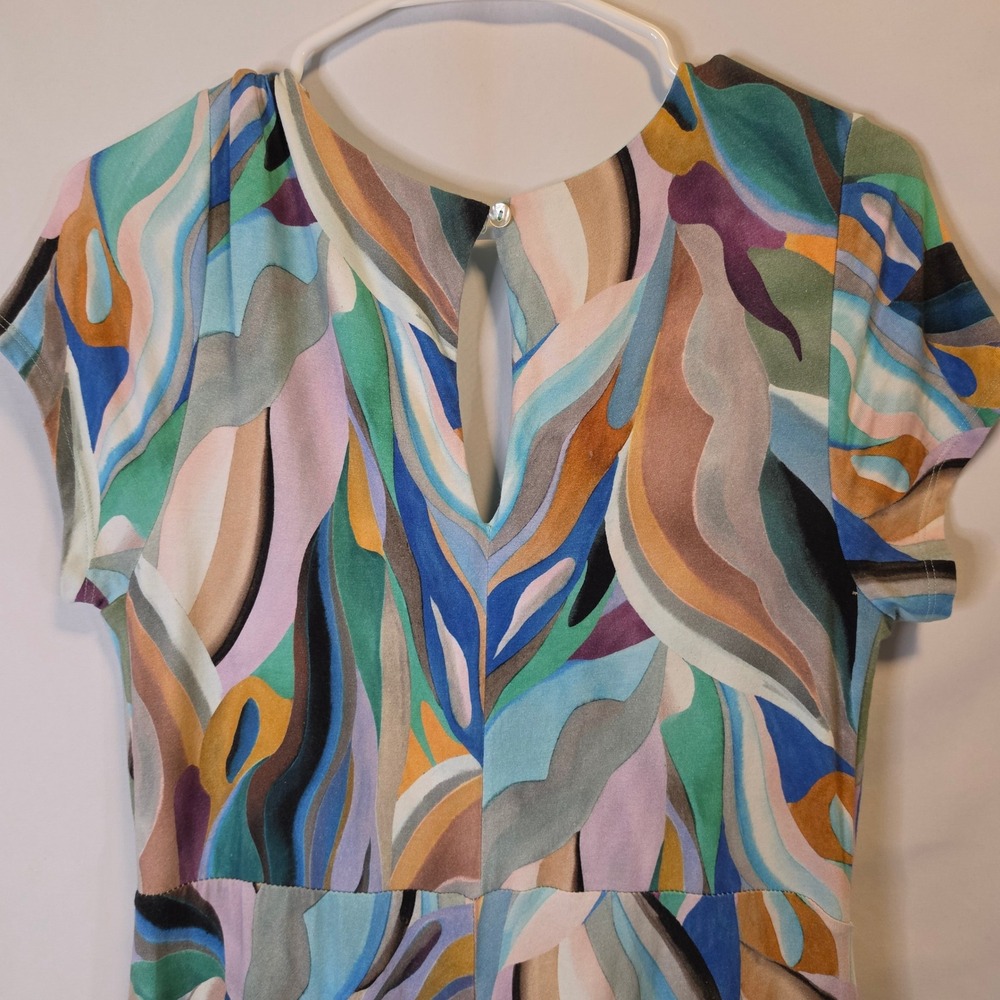 Soft Surroundings Jumpsuit Small Multicolor Abstract Swirl Boho Artsy 2DC76 - Picture 7 of 9